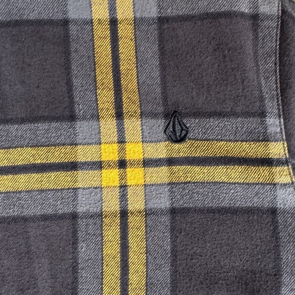 Volcom Insulated Riding Snow Flannel Shirt Jacket, Mens Medium Yellow Black - Picture 10 of 12